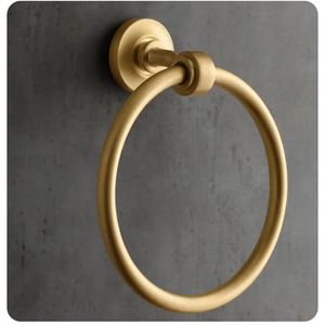 Anneau porte-serviettes rond moderne en aluminium avec fixation murale robuste pour serviettes de cuisine et serviettes de bain - Product Image 4