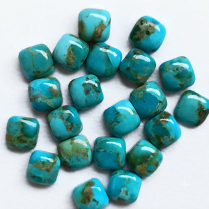 Turquoise bleue Mohave, cabochon en forme de coussin, pierre précieuse non montée pour la création de bijoux - Product Image 4
