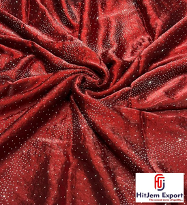 Tela de malla con cristales de imitación Hot Fix, 70 GSM, ecológica, ligera, elástica, transpirable, fabricante OEM ODM personalizado, para novias - Product Image 5