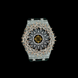 Montre de luxe G-Shock avec sertissage de moissanite VVS et diamant VVS, bracelet en caoutchouc noir, unisexe, 100 % passe le testeur de diamant - Product Image 2