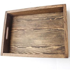 Bandeja de Madera Antigua de Color Rústico para Decoración, Hecha a Mano con Madera Maciza - Muebles de Decoración para el Hogar de Indonesia - Product Image 3