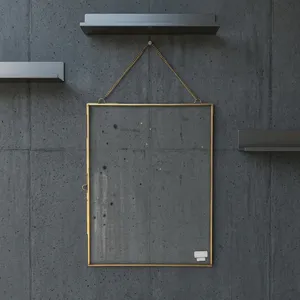ARTISAN <b>DESIGN</b> Vertical Rectangle Metal Glass Hanging Photo <b>Frame</b> Chain Decorative <b>Wall</b> Mounted Home Office Wedding Decor - Product Image 5