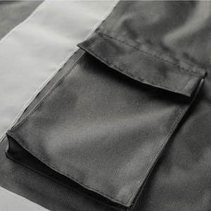 Blouson bomber à capuche haute visibilité réfléchissant noir pour le travail, la construction, la sécurité, manteau d'hiver haute visibilité - Product Image 5