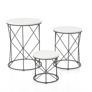 High Quality Round Metal Nesting Table Set with Scratch Resistant Powder Coated Finish for Global Furniture Buyers - Product Image 1