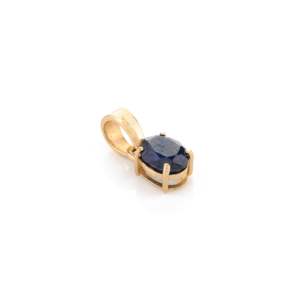Pendentif en or 18 carats avec saphir bleu - Certifié IGI - Plaqué rhodium - Prêt à offrir - Product Image 5