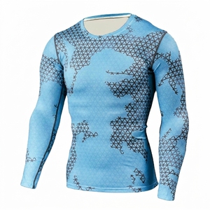 Camiseta de Compresión de Manga Larga para Hombre, Impresión por Sublimación, Secado Rápido, Spandex, Poliéster, Protección UV, Manga Larga, Top Deportivo - Product Image 4