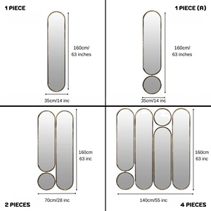 Designer Modern Mirror Sets In Various Shapes Ideal For Living Room Bedroom And Entryway Decor Wholesupply From India - Product Image 6