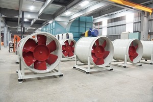 Ventilateur axial haute température AXP-8-8D à entraînement direct pour l'extraction de fumée dans les couloirs 0,55-37 kW, roulement à billes, 380 V, support OBM - Product Image 4