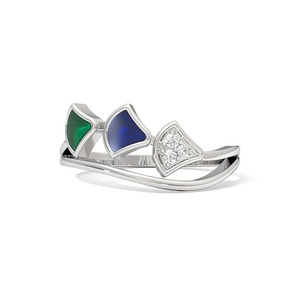 Anillo de Diamantes Naturales Inspirado en el Pavo Real en Plata de Ley 925 |   Joyería Fina Minimalista para el Día a Día para Mujer - Product Image 3