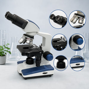 Microscopio Biológico de Laboratorio para Estudiantes |   Objetivo 40X, Ocular 20X, Fuente de Luz LED, Diseño Binocular, Visualización Óptica de Alta Precisión - Product Image 3