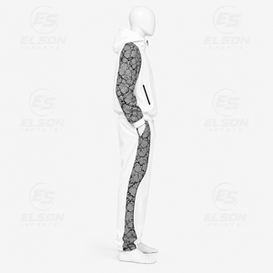Conjunto de Chaqueta Cortavientos con Cremallera y Costuras Personalizadas de Fábrica y Pantalones Holgados de Nailon, Nuevo Diseño de Conjunto Deportivo Cortavientos - Product Image 4