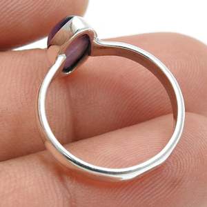 Handmade 925 Sterling Silver Trendy Party <b>Ring</b> Comes With Natural Amethyst Gemstone Bezel Setting Spiritual Stone <b>Boho</b> <b>Rings</b> - Product Image 3