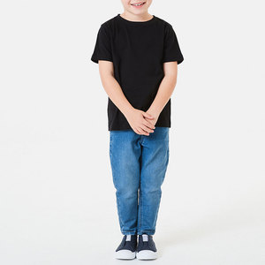 Camiseta Negra de Manga Corta con Cuello Redondo, Informal, para Niños, Adolescentes, Camisetas de Verano de Secado Rápido - Product Image 4