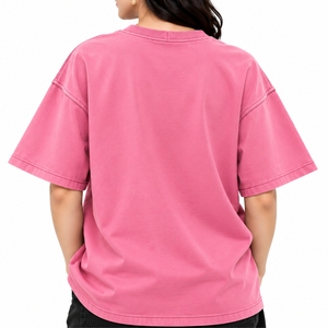 เสื้อยืดผู้หญิง แขนสั้น คอวี สไตล์ลำลอง ผ้าชีฟอง ซักแล้ว ให้สัมผัสนุ่ม ทรงปกติ รับผลิตเสื้อผ้าตามแบบ - Product Image 2