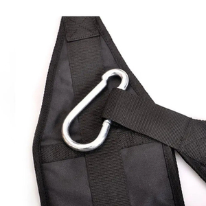 Sangles de levage réglables en nylon avec boucle, extensibilité modérée, diamètre personnalisable pour la musculation en salle de sport, unisexe, noir et orange - Product Image 6