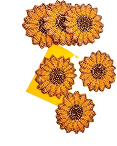 Posavasos de Cristal con Cuentas, Diseño Decorativo, Estilo Rústico, Precio de Mayoreo, desde India - Product Image 1