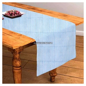 100% Pure Cotton Traditional Hand Block Printed Cotton Table <b>Runner</b> Floral Print For Wedding Events Home Decor Outdoor Use - Product Image 1