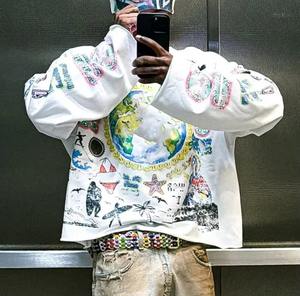 Camisetas de Manga Larga con Estampado Personalizado, 100% Algodón, Cuello Redondo, Corte Recto, para Hombre - Product Image 6