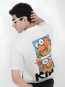 Nouveaux T-shirts thermiques surdimensionnés pour hommes, couleur unie, résistants, personnalisables, à épaules tombantes, en coton épais - Product Image 4