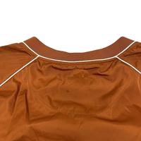 Veste coupe-vent pour homme en promotion, chemise à manches longues brodée sur mesure, col en V côtelé, doublure en maille, chemise à passepoil