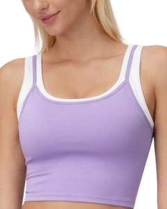 Ensemble jupe deux pièces personnalisé pour femme, couleur lavande, avec débardeur court et mini-jupe taille haute, extensible, tenue décontractée d'été, vêtements de sport - Product Image 2