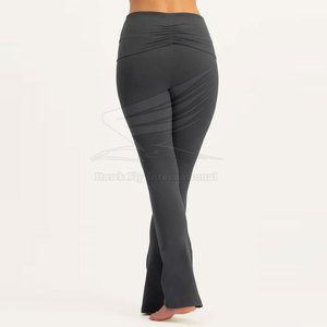 New Arrival Women <b>Flare</b> <b>Legging</b> Solid Mid Waist Eco-Friendly Breathable High Quality for Online Sale - Product Image 3
