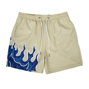 Pantalones Cortos Deportivos Personalizados para Hombre, Cintura Media, Impermeables, Transpirables, con Malla, Diseño de Leopardo, Ecológicos, de Secado Rápido, con Cordón y Logotipo, para Baloncesto y Gimnasio - Product Image 3