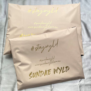 Sobres de Poliéster Color Crema Beige con Logotipo Personalizado (50-500 Unidades), 10x13 Pulgadas, Bolsas de Envío Mate, Embalaje Postal al por Mayor - Product Image 1