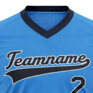 Camiseta de Béisbol Personalizada con Cuello en V, Número de Jugador y Colores del Equipo para Ropa Deportiva y Uniformes Masculinos - Product Image 5