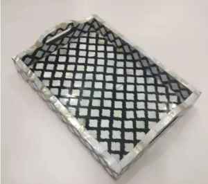 Plateaux de service et de rangement modernes de luxe en résine et nacre pour mariage, Ramadan, Aïd, fêtes, plateau rectangulaire pour table - Product Image 5