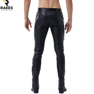Custom High Quality Canvas Casual <b>Leather</b> <b>Pants</b> for <b>Men</b> with Custom Logo & Color Daily Use - Product Image 2