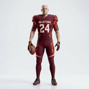 Uniforme de Fútbol Americano Personalizado en Color Marrón Anaranjado, Conjunto de Pantalones y Jersey Acolchados, Ropa Deportiva para Equipos - Product Image 3