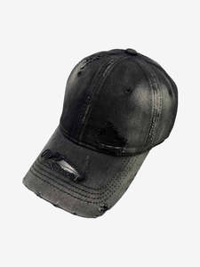 Casquette de baseball vintage délavée, non structurée, réglable, blanche délavée, effet vieilli, couleur crème vintage, pour commande en gros - Product Image 3