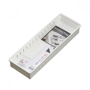 Plateaux de rangement pour organisateur d'ustensiles de cuisine à large plateau blanc - Product Image 1