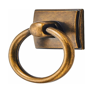 Metal Ring Cabinet Knobs Vintage <b>Antique</b> Brass Backplate for Drawer knobs for Dresser, Kitchen Cabinets Metal Knobs - Product Image 5