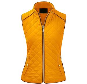 Chaleco Acolchado para Mujer, Cuello Alto, Manga Larga, Ropa Ecuestre, Poliéster, Negro, Gris, Estampado - Product Image 3