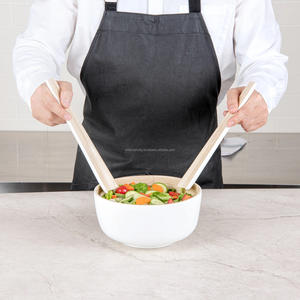 La mejor opción de cucharas de madera rectangulares de bambú hilado, juego de cucharas de tenedor desechables ecológicas, ensaladera hecha a mano apta para alimentos para personalizar - Product Image 6