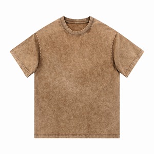 Camiseta Personalizada para Hombre, Estilo Vintage, Lavado Ácido, Hombros Caídos, Impresión de Logotipo Personalizado con Serigrafía, Ropa Urbana, 100% Algodón, Formal - Product Image 3