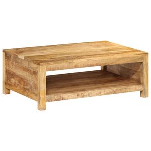 Tavolino da caffè in legno massello di mango naturale 31,5x21,7x11,8 pollici - Product Image 1