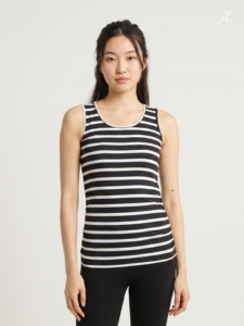 Camiseta sin mangas fruncida lateralmente para embarazadas Bmama, blusa elástica sin mangas para embarazo, ropa casual posparto, venta al por mayor OEM - Product Image 5