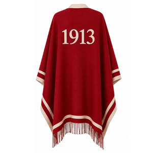 Delta Sigma Theta Women Cape <b>Shawl</b> <b>Wool</b> Long Wrap 1913 Greek Sorority Fashion Scarf - Product Image 6