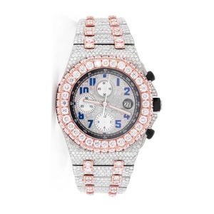 Nouvelle montre Bling de luxe à la mode Lab Diamond VVS Moissanite montres de luxe fantaisie faites à la main pour montre pour hommes Stock à portée de main - Product Image 3