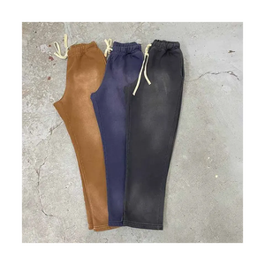 Pantalon de jogging décontracté pour homme en mélange de coton, taille élastique, coupe décontractée, style streetwear, fournisseur en gros - Product Image 2