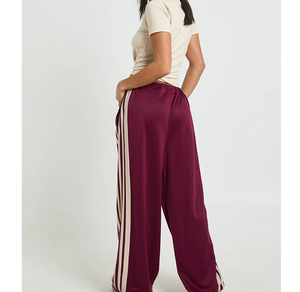 Pantalones Deportivos de Alta Calidad, 400GSM, Lisos, Gruesos, con Cordón Elástico, Estilo Urbano para Mujer, Holgados, con Franja Lateral, de Algodón y Felpa - Product Image 6