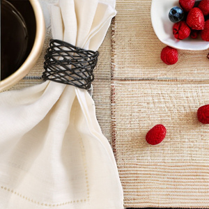 ห่วงใส่กระดาษเช็ดปากแบบไม่ซ้ำใครกระดาษไม้ตกแต่งโต๊ะงานแต่งงานของตกแต่งบ้านทำจากลวดโลหะขายส่ง - Product Image 4