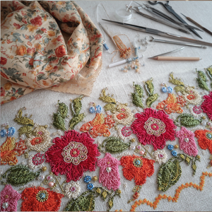 Ribete de Encaje Floral Bordado con Cuentas, Ecológico y de Lujo, para Vestidos de Novia y Prendas de Moda - Product Image 4