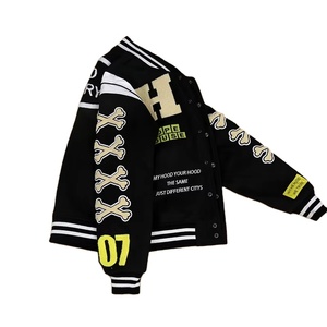 OEM Wholesale Custom Men's Chenille <b>Patch</b> Varsity <b>Jacket</b> College Baseball Letterman Bomber Stand Collar Custom Embroidery <b>Jacket</b> - Product Image 5