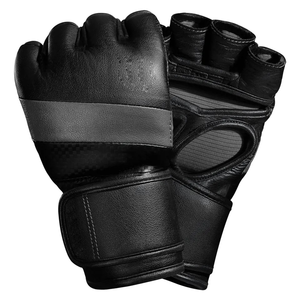 Wholesale Premium Quality PU Leather MMA Gloves Full Finger Adjustable Wrist <b>Strap</b> Closure Custom Packing Professional Training - Product Image 2