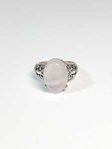 Sterling Silver 925 Art Nouveau Rose <b>Quartz</b> <b>Ring</b> Handmade Gemstone <b>Ring</b> Elegant Floral Jewelry Gift For Women - Product Image 6