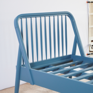 Lit pour enfants en bois massif moderne haut de gamme, finition bleue, pour chambre à coucher, salon, hôtel, appartement - Garçons et bébés - Product Image 3